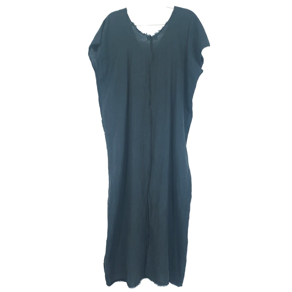 Velvet by G. S. Women XS Elevated Minimalist Coastal Relax Linen Maxi Dress READ - Picture 4 of 8